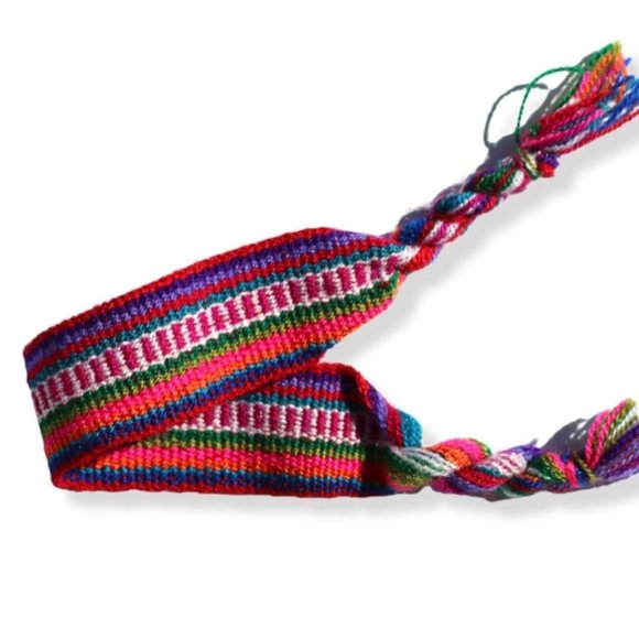 Colorful Vibrant Striped Woven Bracelets - Handmade Friendship Bracelets - Assor - Picture 7 of 10